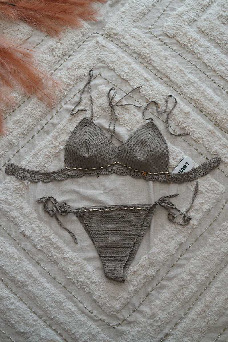 Grey Wave Bikini Set